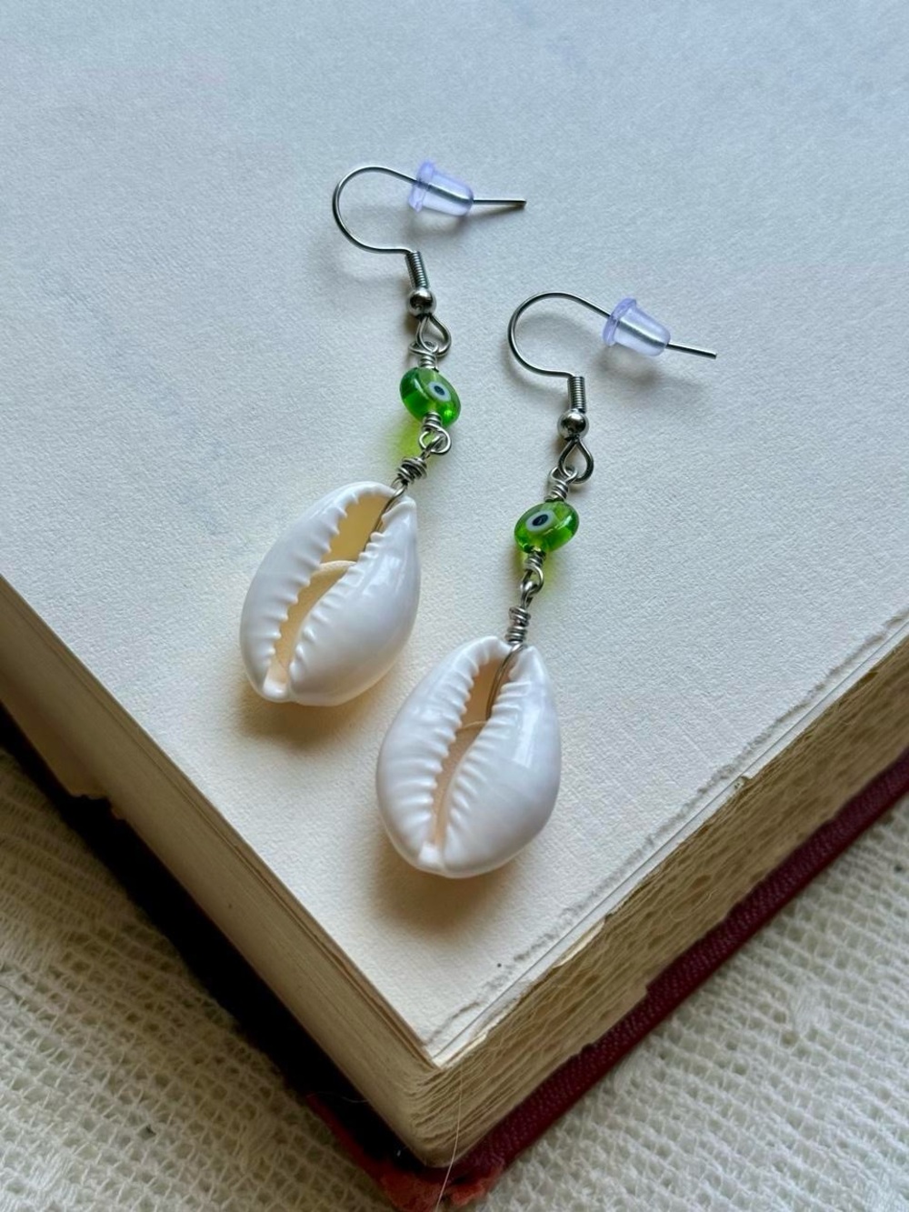 Beachy Boho Cowrie Shell Earrings